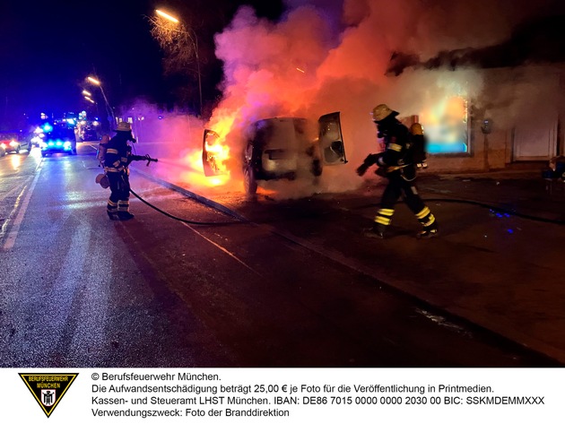 FW-M: Fahrzeugbrand erfordert ungewöhnliche Maßnahmen (Pasing-Obermenzing)