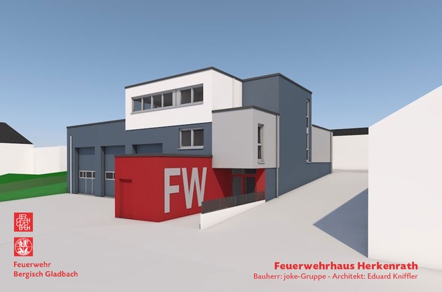 FW-GL: Neubau des Feuerwehrhauses im Stadtteil Herkenrath