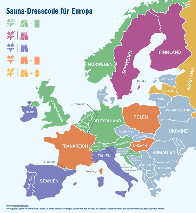 Fit Reisen klärt auf: Sauna-Dresscode für Europa