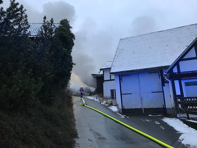 FW-OE: Gebäudebrand in Siedenstein
