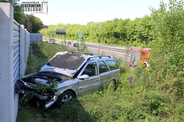 FW-MK: Verkehrsunfall auf der Autobahn 46