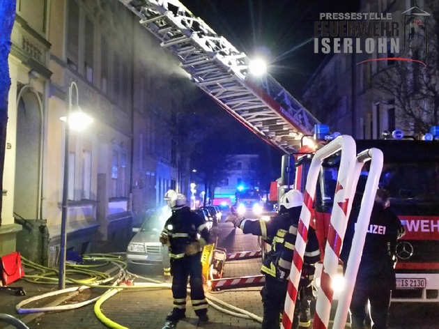 FW-MK: Kellerbrand in der Iserlohner Innenstadt