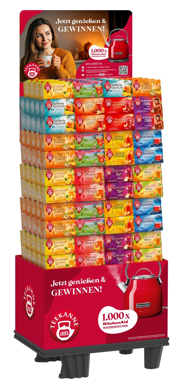 Pressemitteilung: „Genießen &amp; Gewinnen“: TEEKANNE startet mit starker POS-Aktion in die Teesaison