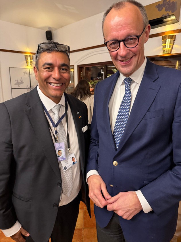 T&Uuml;V S&Uuml;D-CEO Ishan Palit begleitete die Wirtschaftsdelegation von Bundeskanzler Friedrich Merz