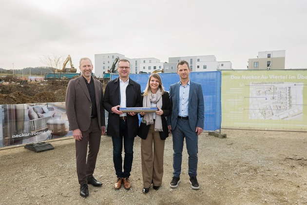 Pressemitteilung: Baustart und Grundsteinlegung für Instone-Projekt „Neckar.Rooms“ im „Neckar.Au Viertel&quot; in Rottenburg