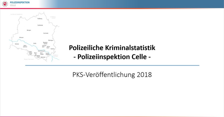 POL-CE: Celle - Vorstellung der Polizeilichen Kriminalstatistik 2018:
Straftaten weiter auf Rekordtief seit 30 Jahren ++ Aufklärungsquote so hoch wie nie ++ Halbierung der Straßenkriminalität