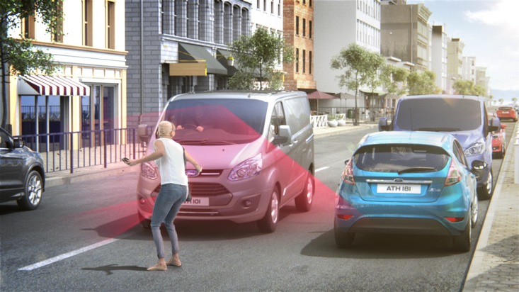 Ford-Werke GmbH: Ford Transit und Ford Custom ab sofort mit Pre-Collision-Assist bestellbar