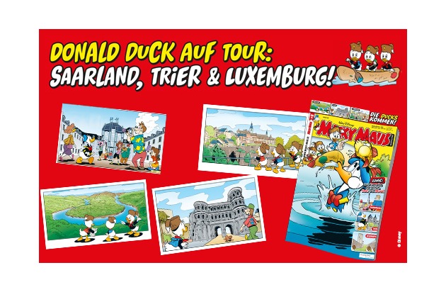 Micky Maus Magazin 15/2025 bringt Donald Duck ins Saarland, nach Trier und Luxemburg!