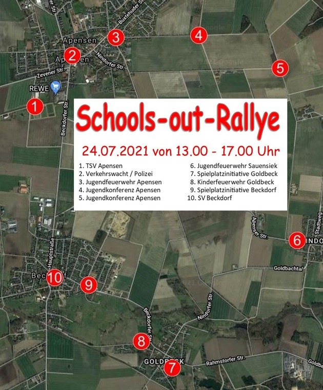 POL-STD: &quot;Schools-Out Rallye&quot; 2021 in und um Apensen - Polizei und Verkehrswacht mit dabei