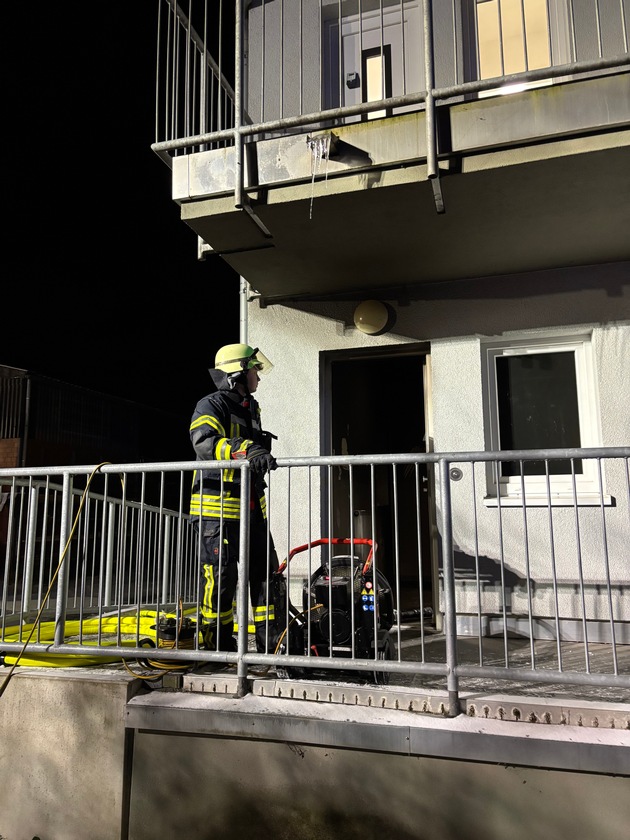 FW Datteln: Wohnungsbrand in Datteln