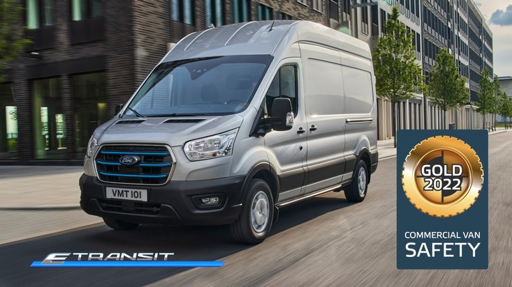 Ford Motor Company Switzerland SA: Vollelektrischer Ford E-Transit: Gold-Rating von Euro NCAP für seine fortschrittlichen Fahrer-Assistenzsysteme