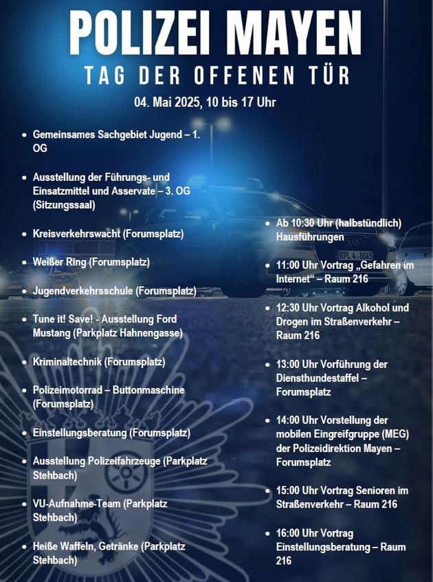 POL-PDMY: POLIZEI zum Erleben und Anfassen