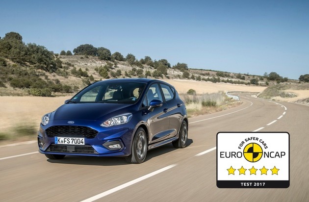 Ford-Werke GmbH: Euro NCAP-Crashtest: Neuer Ford Fiesta erzielt bestmögliche Bewertung von fünf Sternen (FOTO)