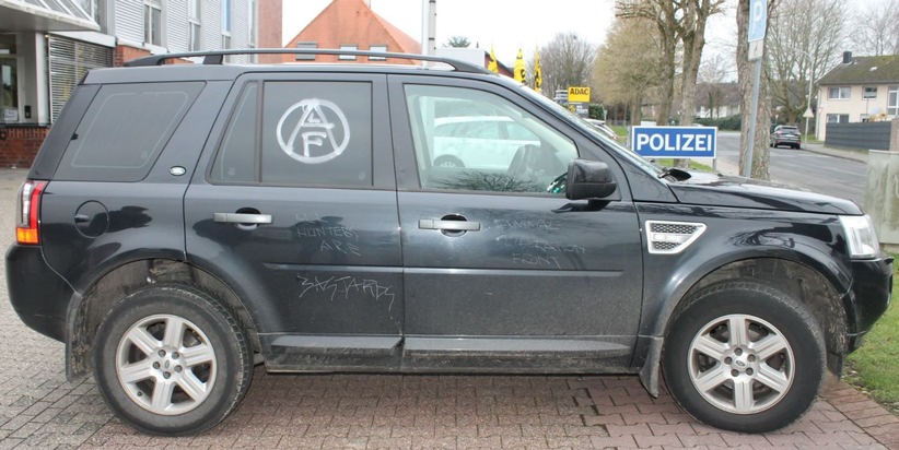 POL-AC: Unbekannte beschmieren und zerkratzen geparkten Pkw in Morschenich