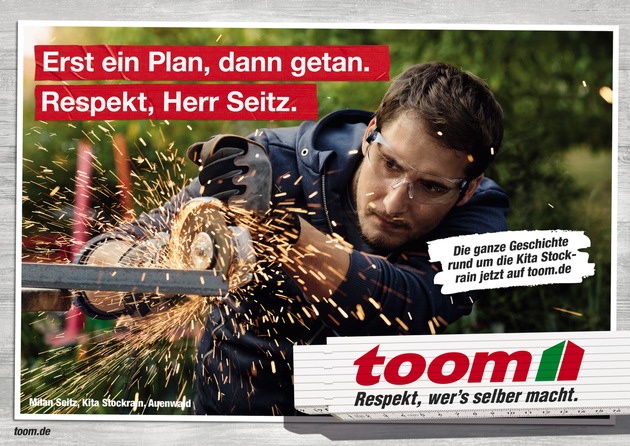 &quot;Respekt, wer&#039;s selber macht&quot; / toom führt seine Erfolgskampagne im Frühjahr mit neuem TV-Spot fort