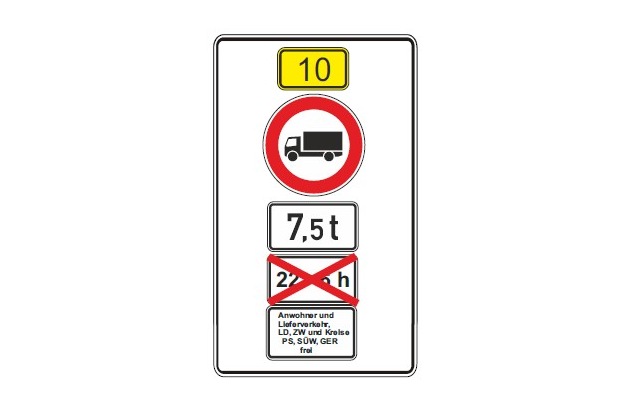 POL-PDLD: B10/AS LD-Nord - Kontrollen des Durchfahrtsverbots anl&auml;sslich der Tunnelsperrungen bei Annweiler