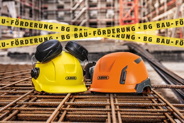 BG Bau fördert Industrieschutzhelme von ABUS – 50 Prozent der Kosten werden erstattet
