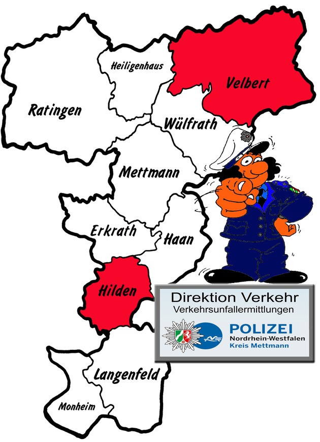 POL-ME: Verkehrsunfallfluchten aus dem Kreisgebiet - Velbert / Hilden - 2001115