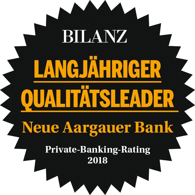 BILANZ-Gütesiegel für das NAB Private Banking/ 
Langjährige Anlagekompetenz der NAB ausgezeichnet