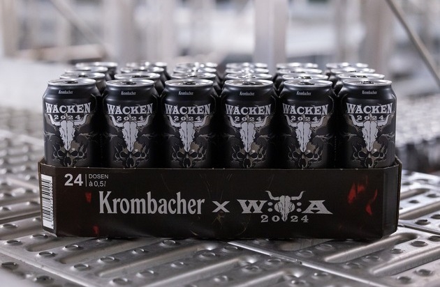 Krombacher Brauerei GmbH & Co.: Limited Edition zum Wacken Open Air 2024 - Krombacher beschallt Pils mit Heavy Metal-Musik