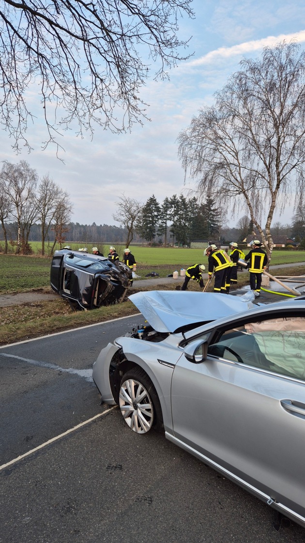 FW Südheide: Schwerer Auffahrunfall auf der K17 zwischen Unterlüß und Lutterloh