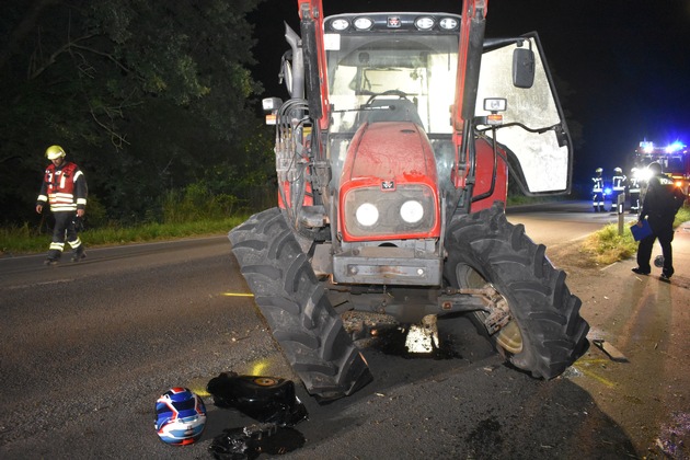 POL-STD: 26-jähriger Motorradfahrer bei Unfall in Drochtersen schwer verletzt