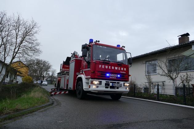 FW Stockach: Kaminbrand bei einem Einfamilienhaus.