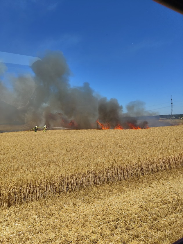 FW Helmstedt: 3 Hektar Getreidfeld in Flammen