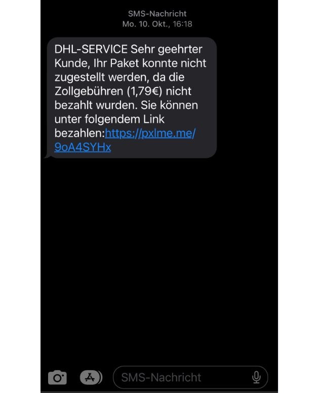 HZA-IZ: Keine Zollgebühren / Zoll warnt vor Fake-SMS