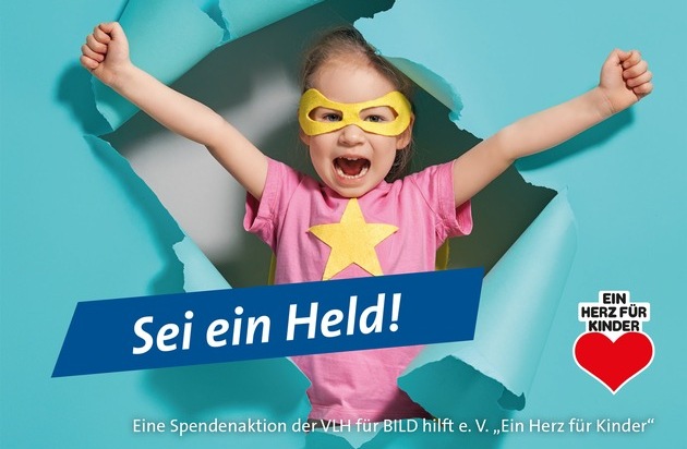 Vereinigte Lohnsteuerhilfe e.V. - VLH: VLH unterstützt "Ein Herz für Kinder" mit 100.000 Euro