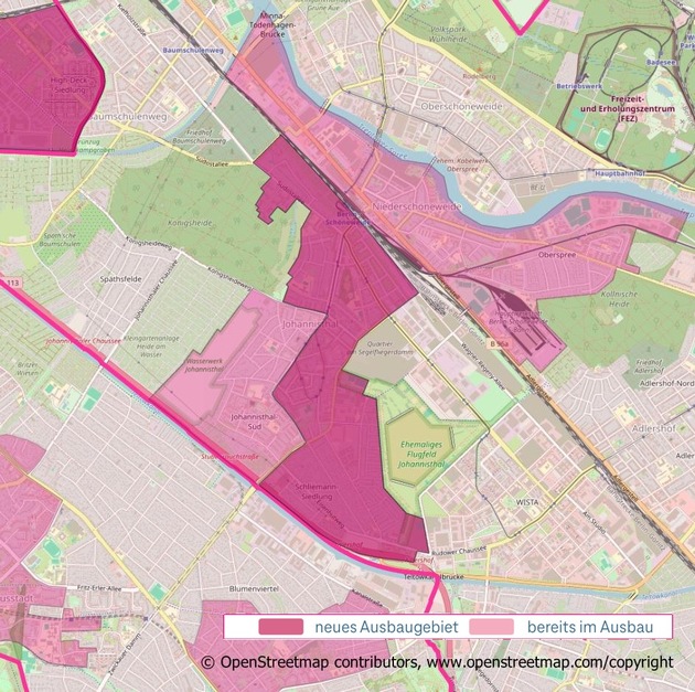 Telekom erweitert Glasfaserausbau in Berlin Johannisthal und Neuk&ouml;lln