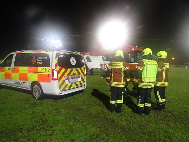 FW Reichenau: Pressemitteilung: Hilfeleistung bei Einsatz eines Rettungshubschraubers, 02.01.2025, Reichenau-Mittelzell