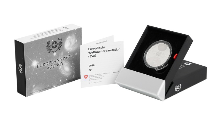 New special coin issue: Swissmint honours Switzerland's contribution to space travel with a silver coin