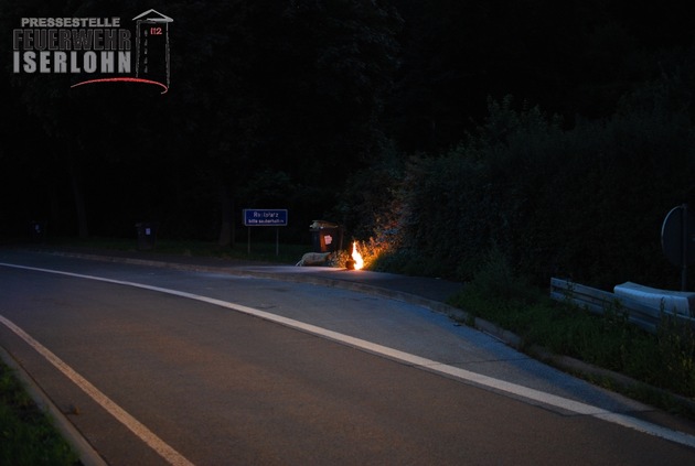 FW-MK: Campinggaskocher gerät in Brand