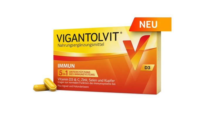 Katarina Witt ist zurück auf dem Eis und präsentiert das neue VIGANTOLVIT® IMMUN* / Ab Januar in der Apotheke: Das neue 5-in-1 Kombipräparat mit Vitamin D für ein gesundes Immunsystem*