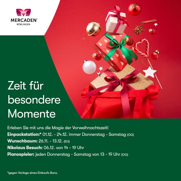 Pressemitteilung: MERCADEN® Böblingen bereiten Familien eine zauberhafte Weihnachtszeit