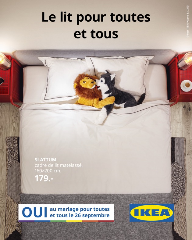 IKEA Suisse lance campagne &quot;lit pour toutes et tous&quot;