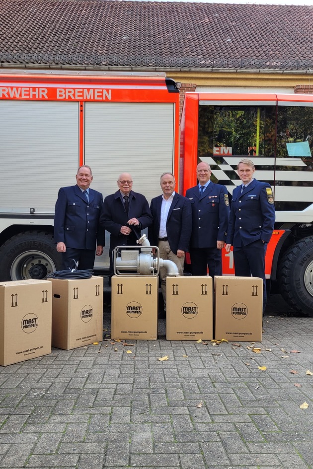 FW-HB: Dank Förderung: Spezialpumpen für die Freiwilligen Feuerwehren