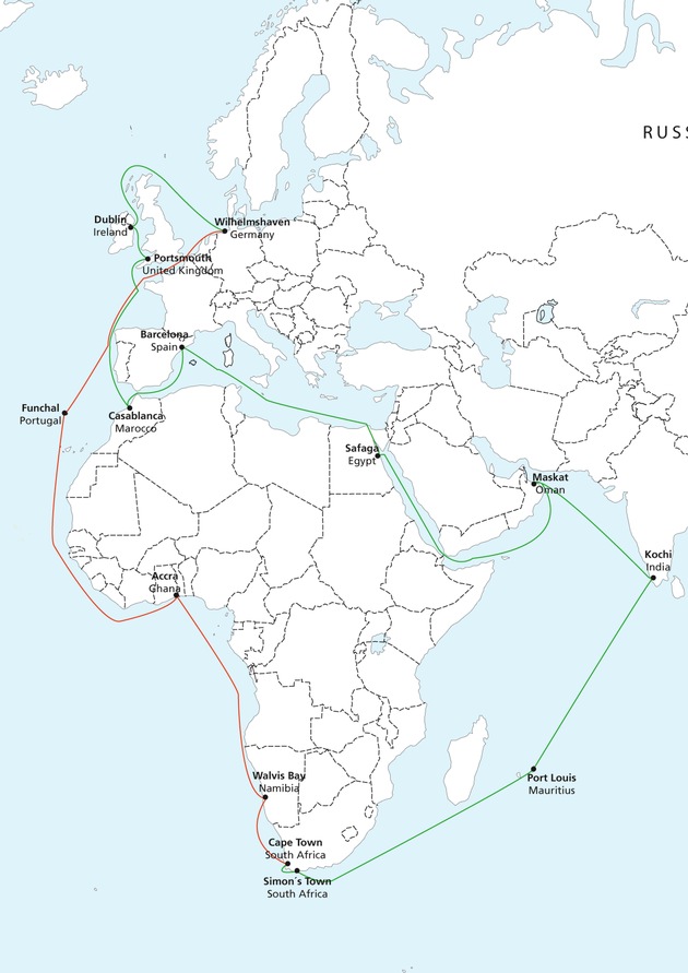 Marine : Deutschen Marineschiffe brechen zur Umrundung Afrikas auf