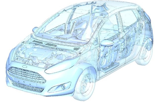 Ford-Werke GmbH: Ford: Durchbruch bei virtuellen Tests zur Entwicklung von leichten, faserverstärkten Kunststoff-Komponenten