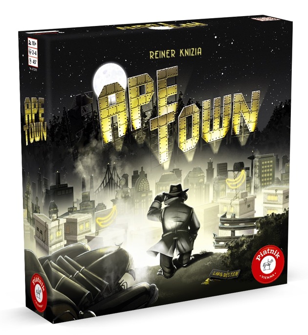 Ape Town: Reviere, Macht und Geld gewinnen - Affenstarkes „Spiel Noir“ von Piatnik