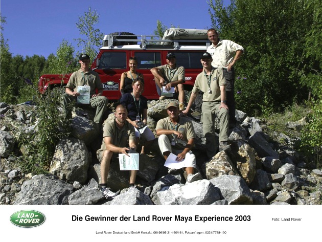 Start der Gewinner zur Land Rover / Maya Experience Tour 2003