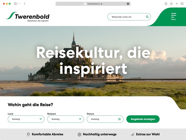 Medienmitteilung: Twerenbold Reisen startet mit neuem Auftritt ins 2025