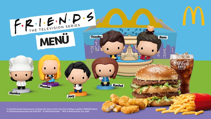McDonald's Deutschland: Nostalgie trifft Sammelspaß: McDonald's Deutschland und Kultserie FRIENDS lancieren neues Menü