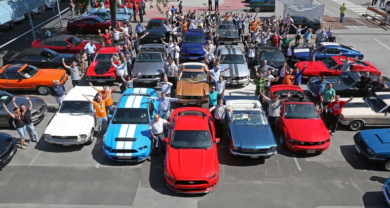 Ford-Werke GmbH: Größtes europäisches Ford Mustang-Treffen aller Zeiten mit Deutschland-Premiere der neuen Generation des Muscle Car (FOTO)