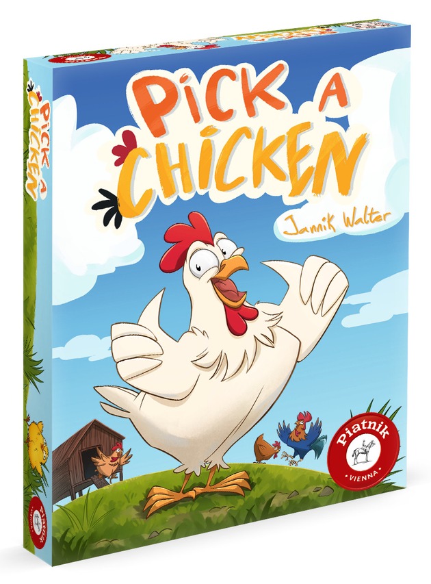 Pick a Chicken: Aufregung im H&uuml;hnerstall - Kniffliges Kartenablegespiel f&uuml;r Kinder von Piatnik