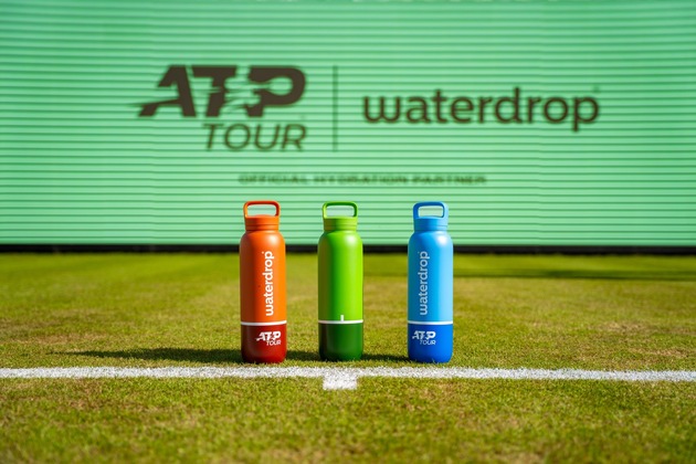 Pressemeldung: waterdrop® und ATP enthüllen die neue ATP Tour Bottle