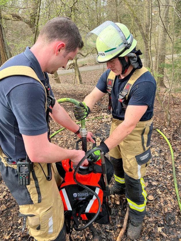 FW-E: Erster Waldbrand des Jahres 2025 - rund 1000 Quadratmeter Vegetation verbrannt