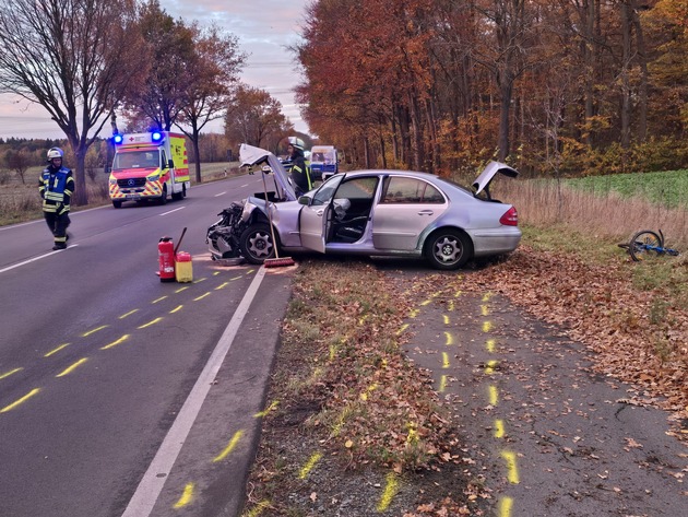 POL-STD: Zwei Verletzte bei Unfall auf der Bundesstraße 73 zwischen Dollern und Agathenburg