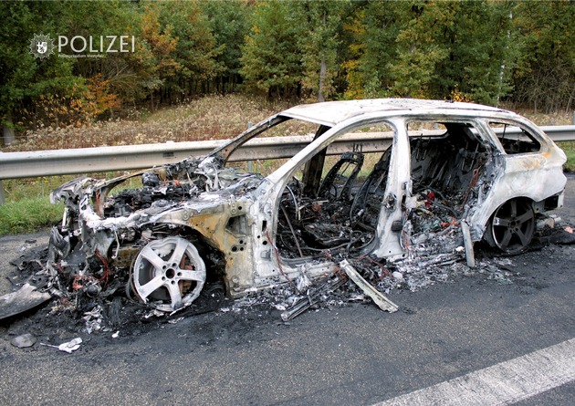 POL-PPWP: Fahrzeugbrand führt zu Vollsperrung